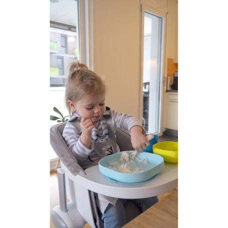 Cuillère 2ème âge en silicone Barbe à papa+Bleu 6 - vertbaudet enfant 