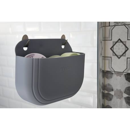 Coffret de bain bébé avec panier et jouets de bain silicone Galet 6 - vertbaudet enfant 