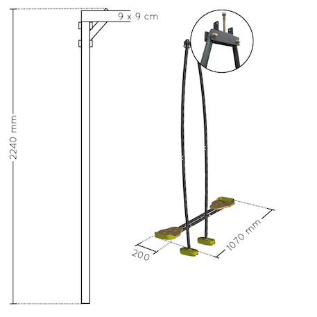 Balançoire face à face pour portiques carrés Noir 5 - vertbaudet enfant 