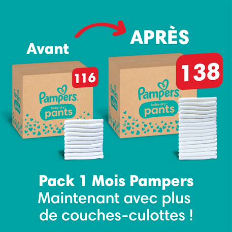 138 couches-culottes baby-dry, taille 6, 14-19 kg Blanc 2 - vertbaudet enfant 