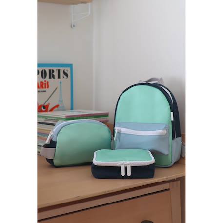 Trousse de toilette faro Bleu nuit+Matcha latte+Rose poudrée 11 - vertbaudet enfant 