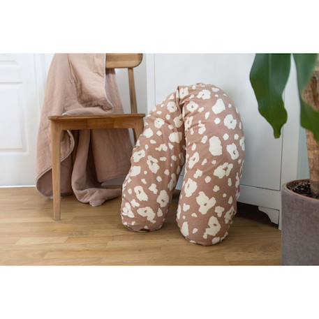 Coussin d'allaitement confortable et multifonctions big flopsy Argile beige+Rose épanouie 6 - vertbaudet enfant 