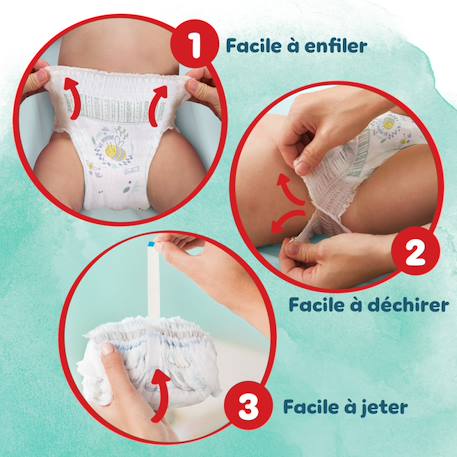Harmonie pants taille 5, 144 couches-culottes, 12kg - 17kg pack 1 mois Blanc 6 - vertbaudet enfant 