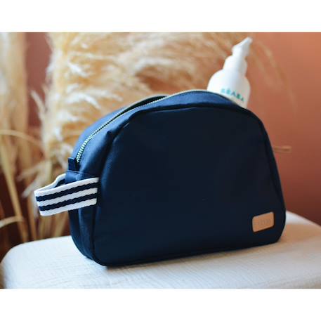 Trousse de toilette pratique et organisée Bleu marine rayé+Fleur de cerisier+Léopard+Vert sauge 2 - vertbaudet enfant 
