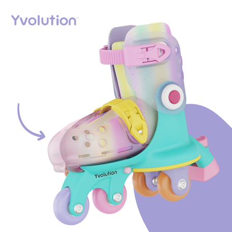 Rollers d'apprentissage twista Rose et vert 3 - vertbaudet enfant 