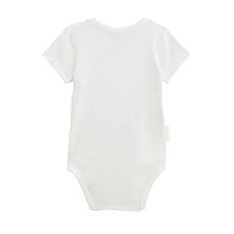 Lot de 3 bodies bébé manches courtes ouverture croisée mini rêve Ecru 4 - vertbaudet enfant 