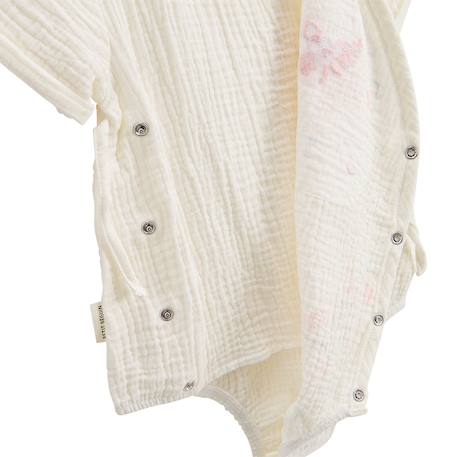 Barboteuse bébé en gaze de coton louison Ecru 4 - vertbaudet enfant 