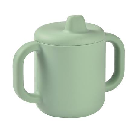 Tasse d'apprentissage en silicone Barbe à papa+Galet+Vert sauge 12 - vertbaudet enfant 