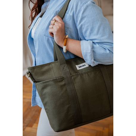 Sac à langer madrid Denim+Léopard+Lichen 14 - vertbaudet enfant 