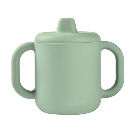 Tasse d'apprentissage en silicone Barbe à papa+Galet+Vert sauge 10 - vertbaudet enfant 