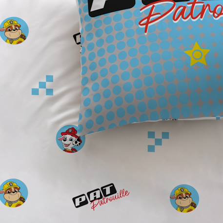 Parure de lit imprimée 100% coton, pat patrouille car Bleu 2 - vertbaudet enfant 