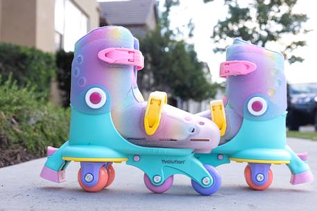 Rollers d'apprentissage twista Rose et vert 2 - vertbaudet enfant 