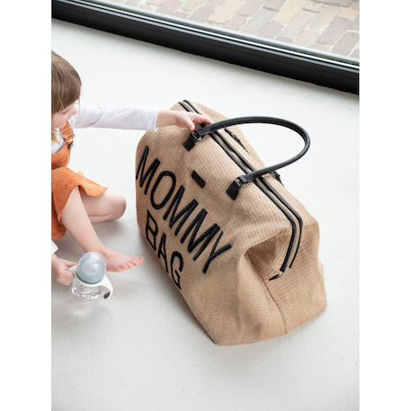 Sac à langer mommy bag Gris toile+Kaki+Marron doux+Textile raphia 20 - vertbaudet enfant 