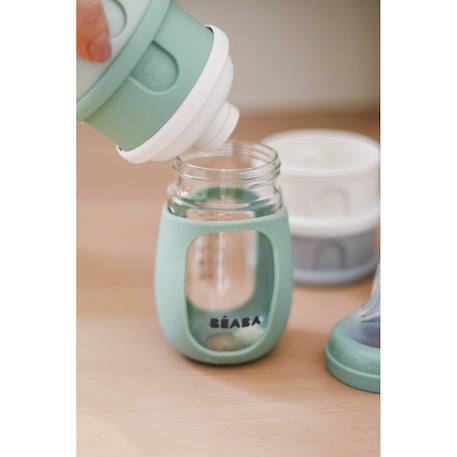 Biberon verre + housse silicone 2 en 1 Vert sauge 6 - vertbaudet enfant 