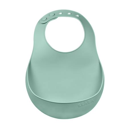 Bavoir silicone récupérateur réglable Rose ancienne+Terracotta+Vert sauge 12 - vertbaudet enfant 
