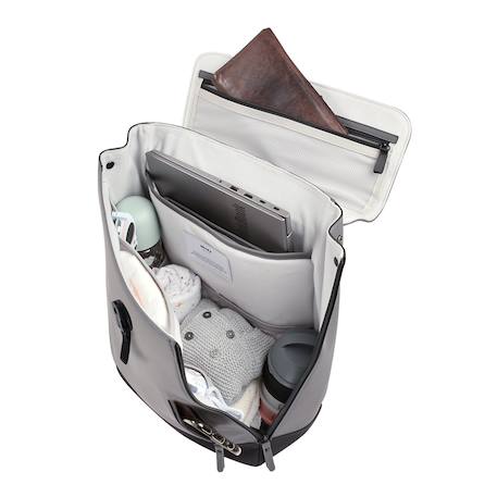 Sac à dos à langer pratique 19 litres oslo Gris minéral+Rose ancienne 4 - vertbaudet enfant 