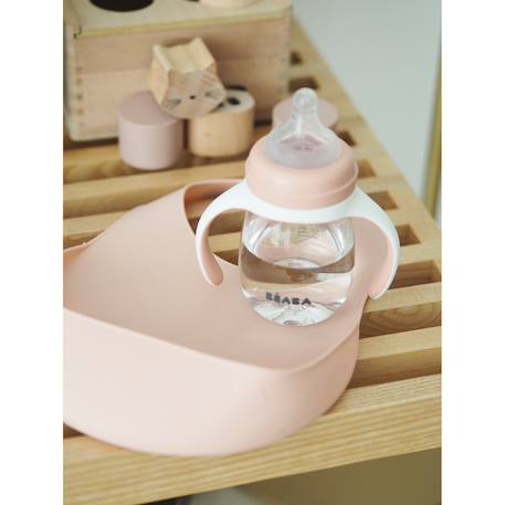 Bavoir silicone récupérateur réglable Rose ancienne+Terracotta+Vert sauge 3 - vertbaudet enfant 