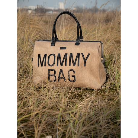 Sac à langer mommy bag Gris toile+Kaki+Marron doux+Textile raphia 22 - vertbaudet enfant 