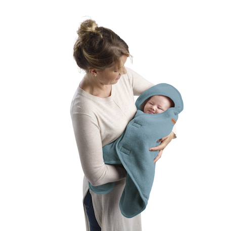 Couverture enveloppante pour bébé multi-usages babynomade Bleu baltique 4 - vertbaudet enfant 
