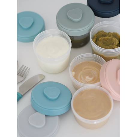 Lot de 6 portions clip 2ème âge assortiment Multicolore+Tempête/eucalyptus 6 - vertbaudet enfant 