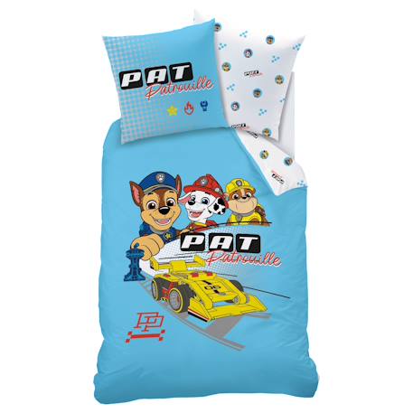 Parure de lit imprimée 100% coton, pat patrouille car Bleu 3 - vertbaudet enfant 