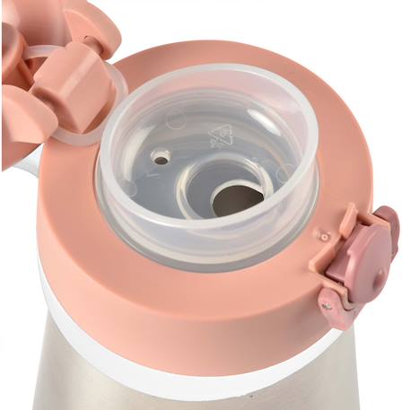 Gourde inox d'apprentissage nomade 350 ml Rose ancienne+Vert sauge 4 - vertbaudet enfant 