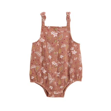 Barboteuse bébé en gaze de coton arizona Terracotta 2 - vertbaudet enfant 
