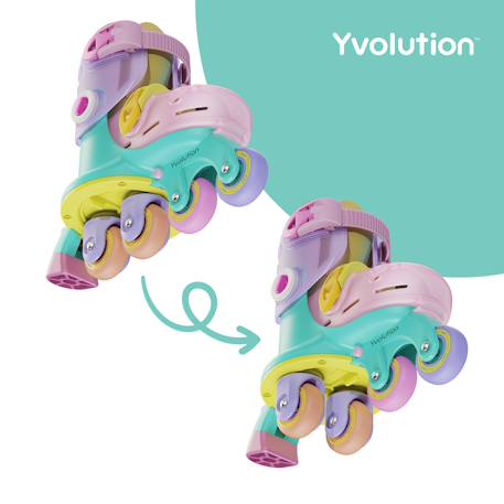 Rollers d'apprentissage twista Rose et vert 5 - vertbaudet enfant 