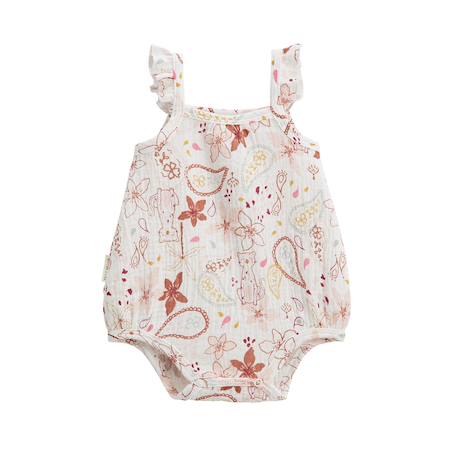 Lot de 2 barboteuses bloomer bébé en gaze de coton arizona Ecru 6 - vertbaudet enfant 