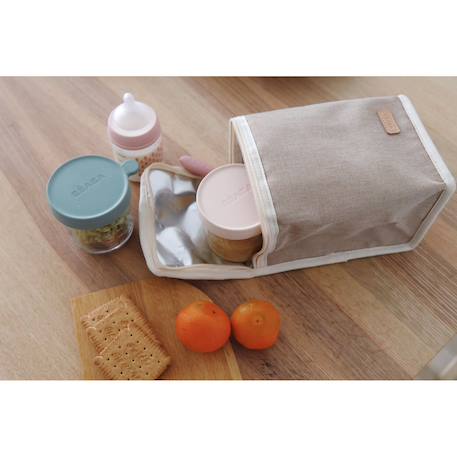 Pochette repas isotherme éco-conçue Gazelle chiné 4 - vertbaudet enfant 