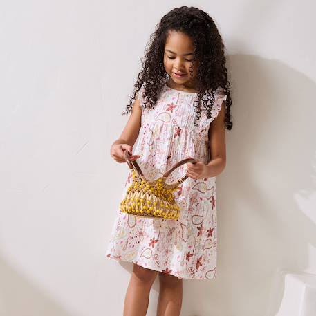 Robe enfant en gaze de coton arizona Ecru 6 - vertbaudet enfant 