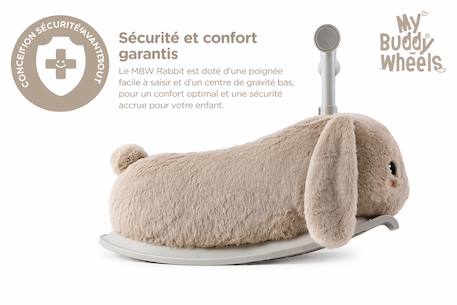 Porteur Animal À Bascule 2 En 1 En Peluche Chien Gris+Marron 4 - vertbaudet enfant 