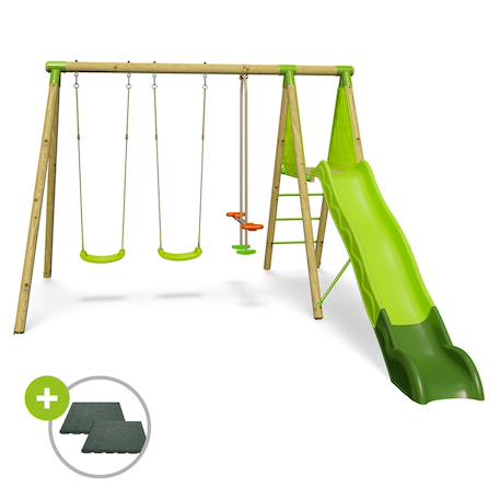 Portique balançoire en bois 2,30m palmi Bois 2 - vertbaudet enfant 