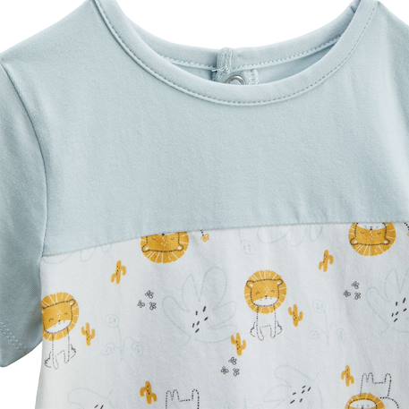 Ensemble bébé t-shirt et short en gaze de coton elio Bleu 3 - vertbaudet enfant 