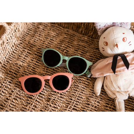 Lunettes de soleil enfant 4-6 ans Barbe à papa+Bleu marin+Écaille+Fuchsia+Galet+Rose brumeuse+Vert sauge 40 - vertbaudet enfant 