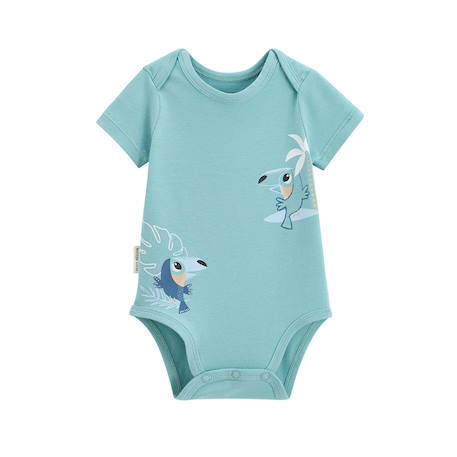Lot de 2 bodies bébé manches courtes toucana Bleu 4 - vertbaudet enfant 