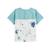 Ensemble enfant t-shirt et short en gaze de coton toucana Bleu 5 - vertbaudet enfant 