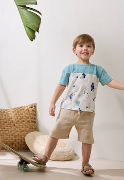 Ensemble enfant t-shirt et short en gaze de coton toucana  - vertbaudet enfant