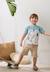 Ensemble enfant t-shirt et short en gaze de coton toucana Bleu 1 - vertbaudet enfant 