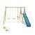Portique balançoire et toboggan en bois 2,30m yaki 2 + secur'in Bois 2 - vertbaudet enfant 
