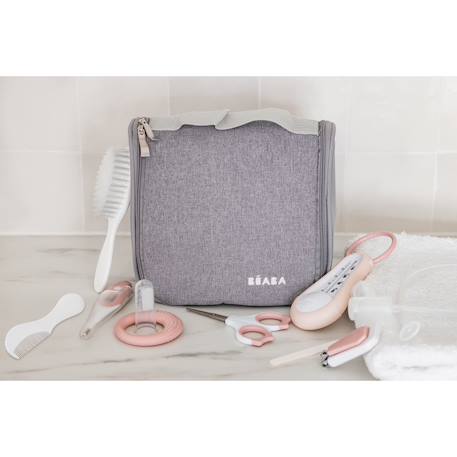 Trousse de toilette et de soin bébé 10 accessoires Rose ancienne 2 - vertbaudet enfant 