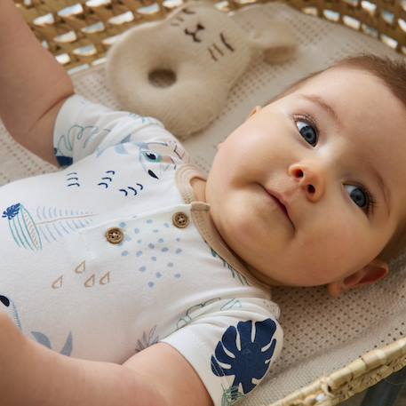 Ensemble body bébé et short en gaze de coton toucana Bleu 6 - vertbaudet enfant 