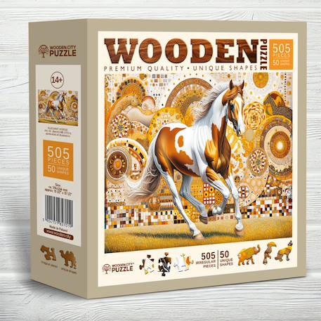Puzzle 500 pièces - cheval Multicolor 1 - vertbaudet enfant 