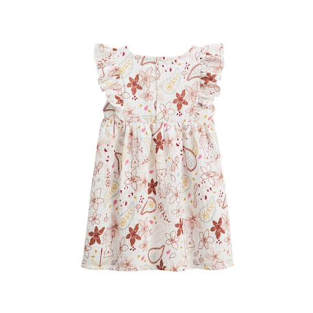 Robe enfant en gaze de coton arizona Ecru 3 - vertbaudet enfant 