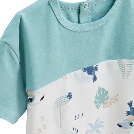 Ensemble enfant t-shirt et short en gaze de coton toucana Bleu 3 - vertbaudet enfant 