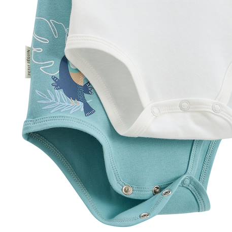 Lot de 2 bodies bébé manches courtes toucana Bleu 3 - vertbaudet enfant 