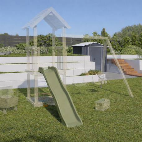 Glissière de toboggan 1,73 m de glisse - hauteur 85 à 90cm Vert 2 - vertbaudet enfant 