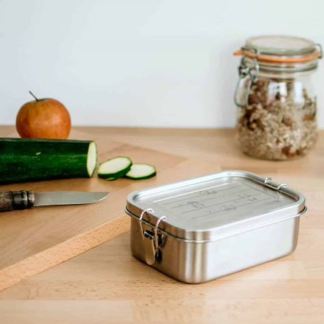 3 boîtes à gouter inox kiddy 500 ml pandas Gris 5 - vertbaudet enfant 