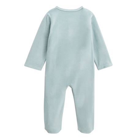 Pyjama bébé en velours ouverture pont elio Bleu 3 - vertbaudet enfant 