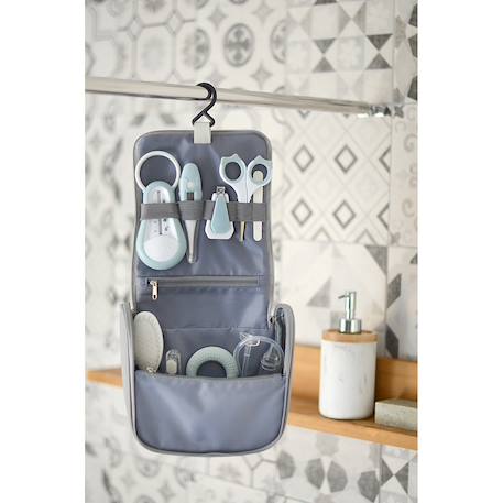 Ciseaux coupe-ongles pour bébé avec bout rond Vert bleu 4 - vertbaudet enfant 